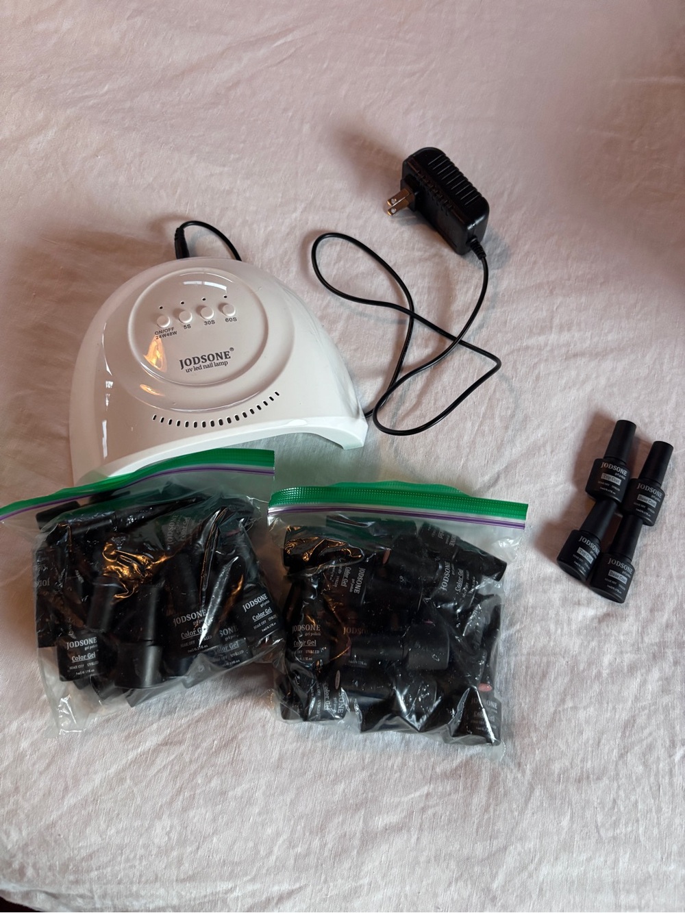 White LED UV Nail Lamp with Gel Polish